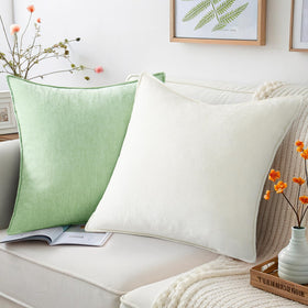 decorUhome modern farmhouse style pillow cover complements living room decor