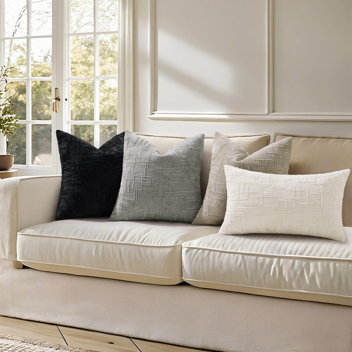 decorUhome neutral-black tone cover complements a wide range of palettes.