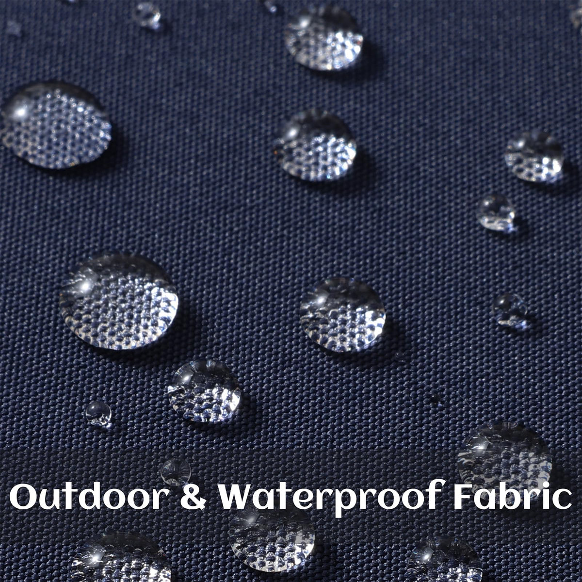 decorUhome navy pillow cover with flange edge closeup showing strong stitching