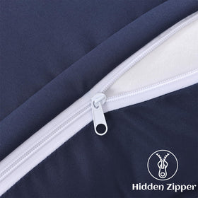 decorUhome navy hidden zipper pillow cover with seamless appearance