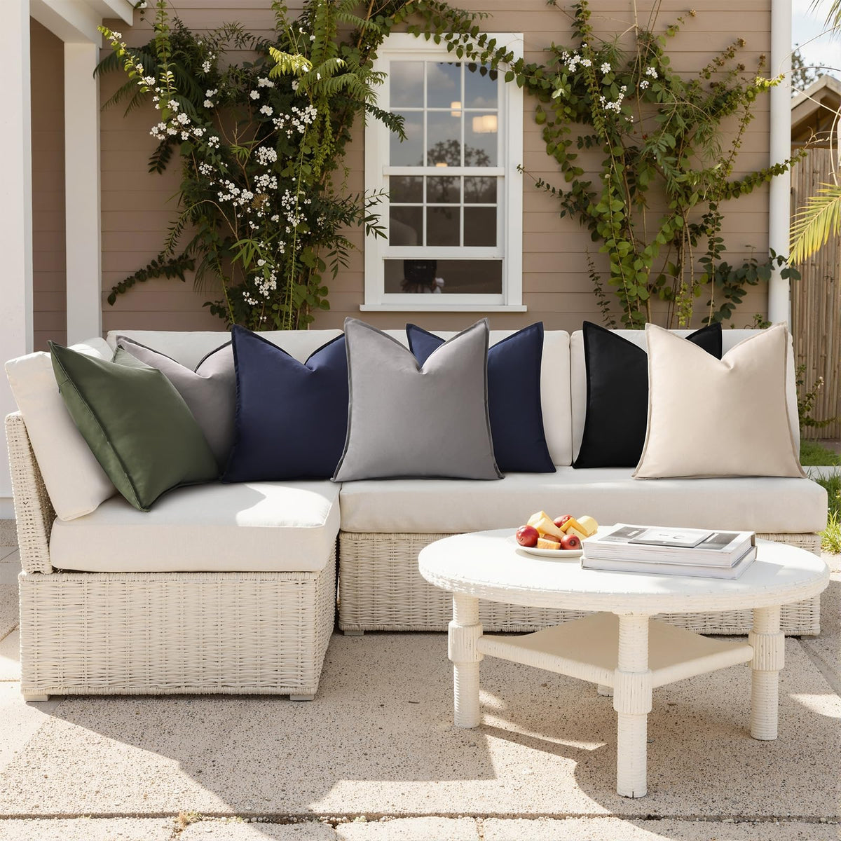 decorUhome navy texture closeup highlights durable linen-like fabric