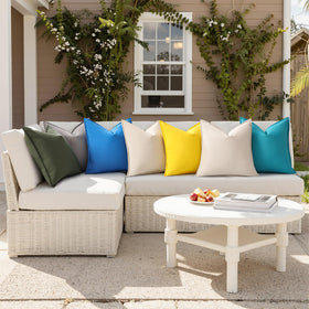 decorUhome hidden zipper detail yellow easy pillow changes