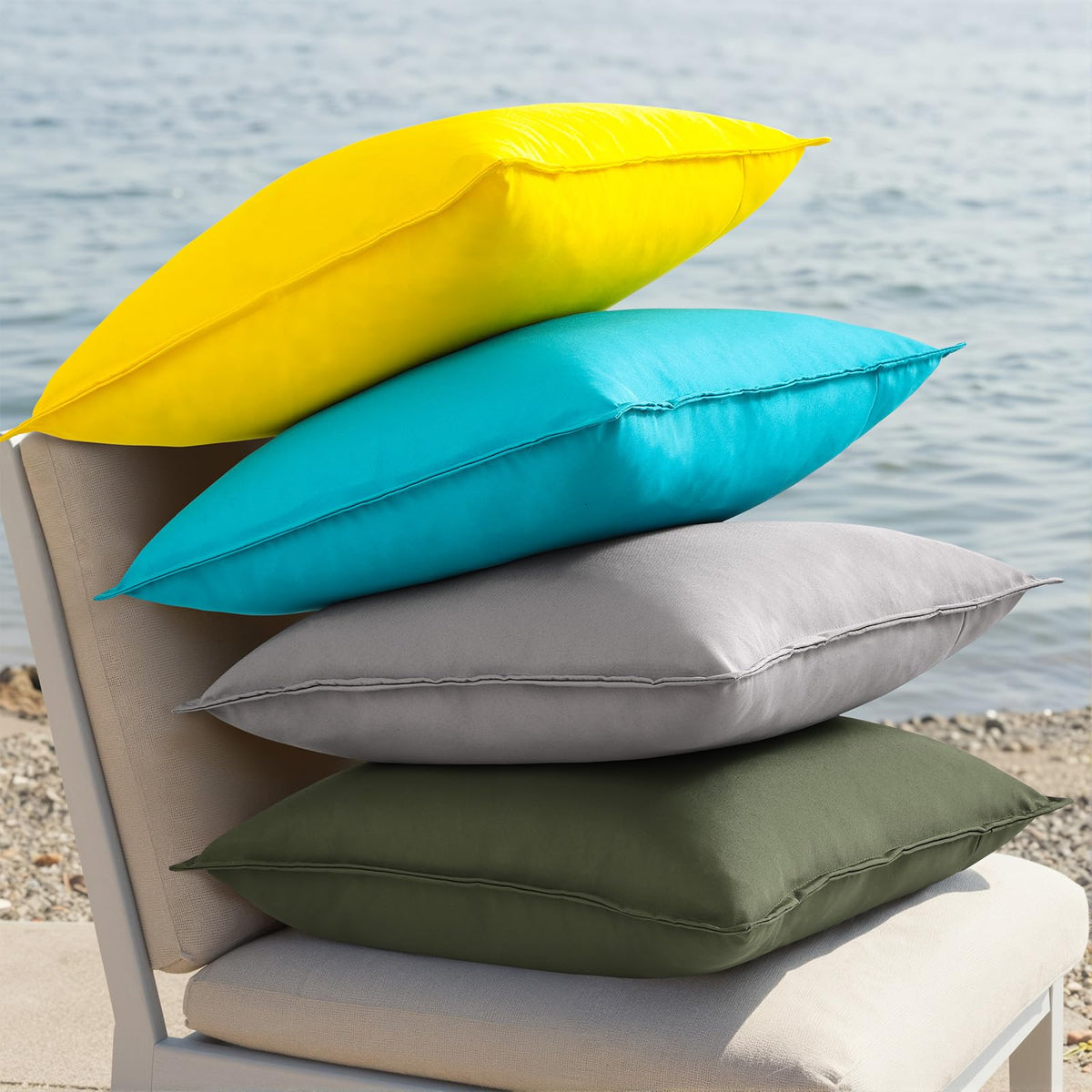 decorUhome patio scene featuring waterproof pillow covers