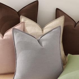 decorUhome sage green linen pillow cover care instructions in use