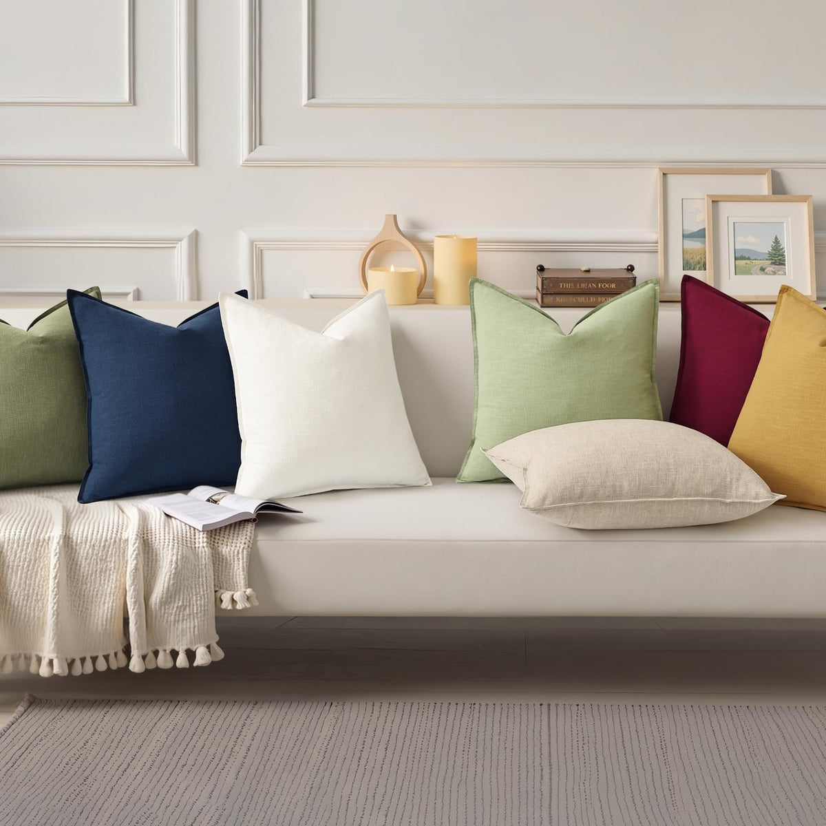 decorUhome sage green pillow cover suitable for indoors or outdoors