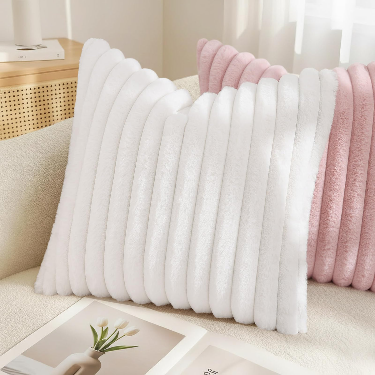 decorUhome two-pack 20x20 pillow covers for sofa or bed decor