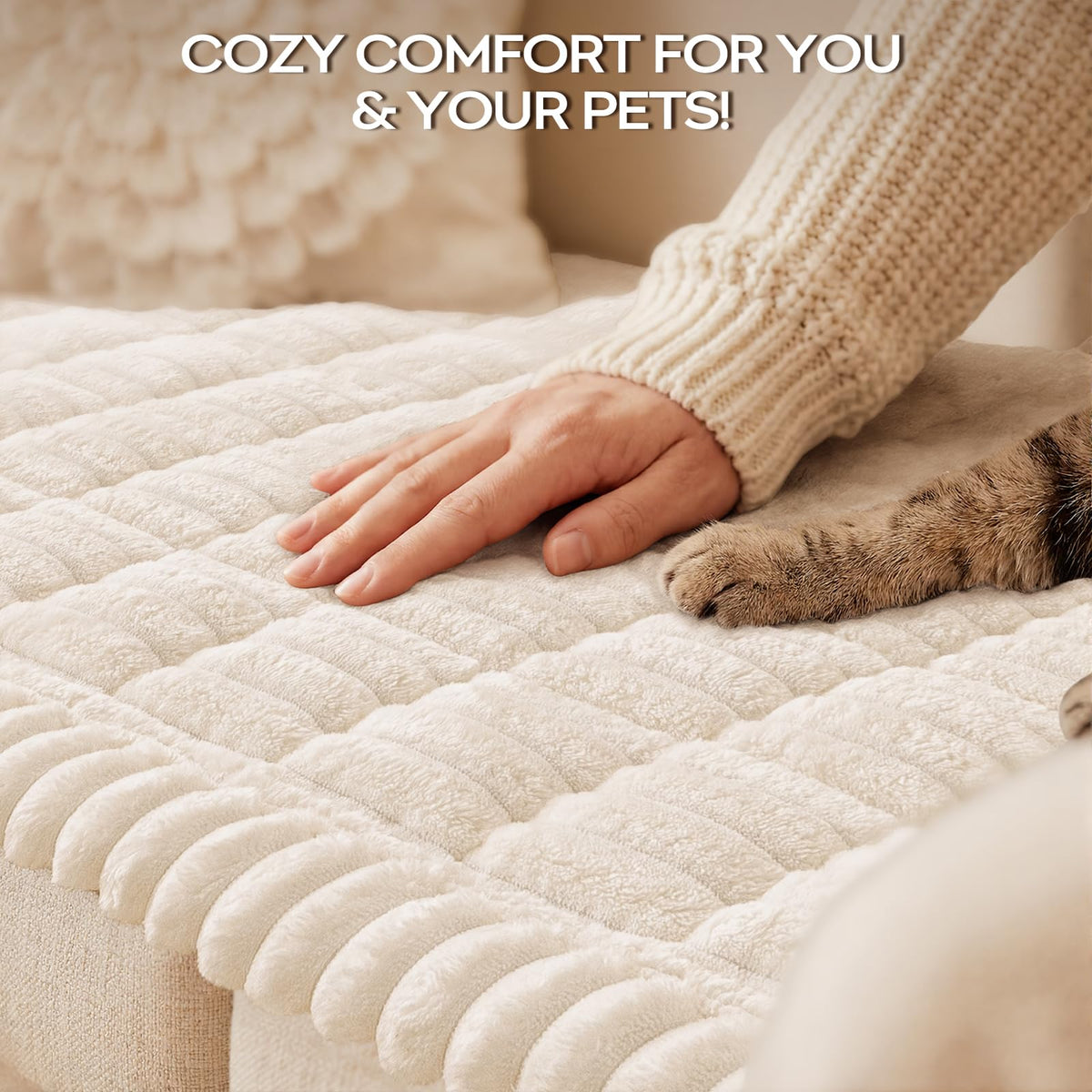 decorUhome soft plush texture adds cozy comfort for pets and owners.