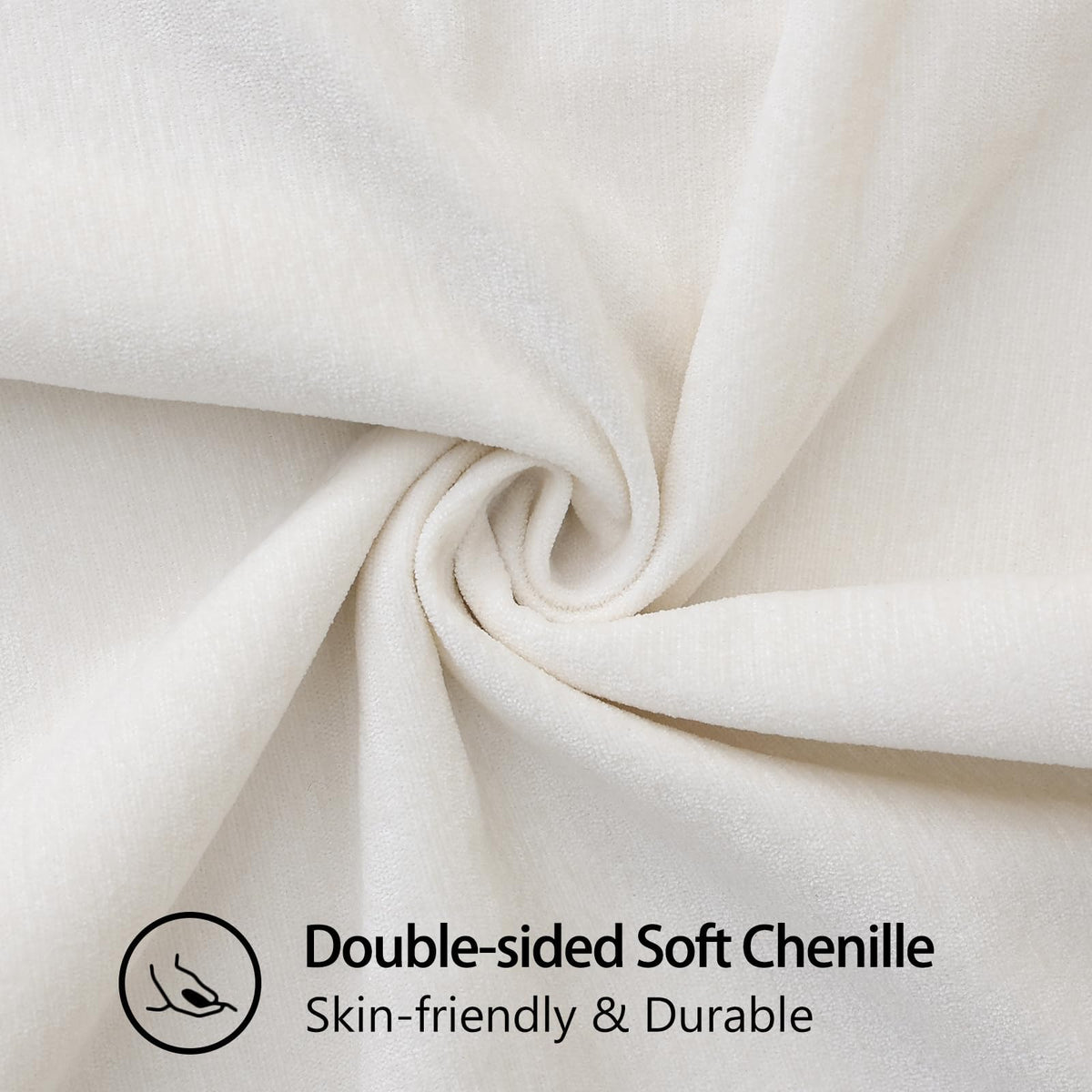 decoruhome stitch-edge chenille cover 26x26 highlights brown linen stitching for modern farmhouse look.