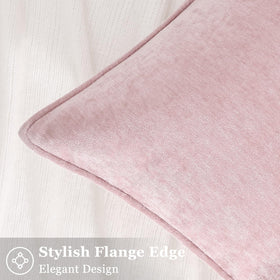 decorUhome blush pink 20x20 pillow cover front view on couch