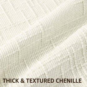 decorUhome Summer Cream Chenille back with velvet-like feel for contrast
