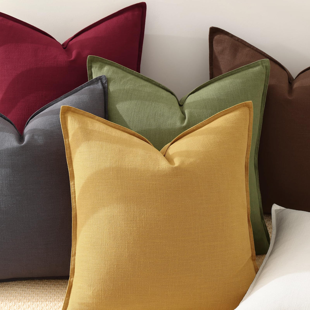 decorUhome two-pack cushion covers without inserts for flexible styling.