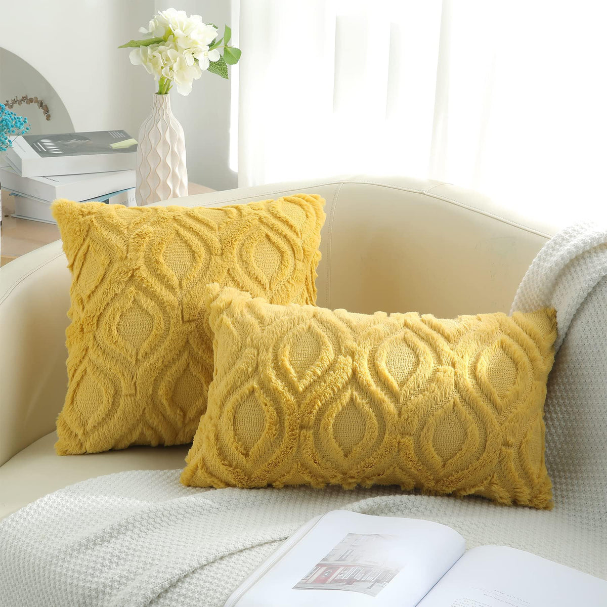 decorUhome 18x18 square cover ideal for layering decorative cushions.