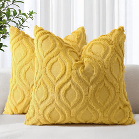 decorUhome soft faux wool front texture adds cozy warmth to a sofa.