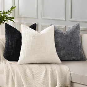decorUhome two-pack 18x18 pillow covers simplify styling for living room or bedroom.