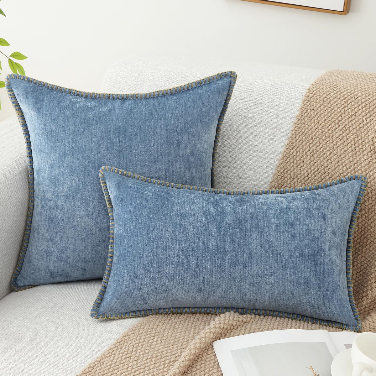 decorUhome washable chenille pillow cover gentle cycle care