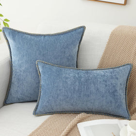 decorUhome washable chenille pillow cover gentle cycle care