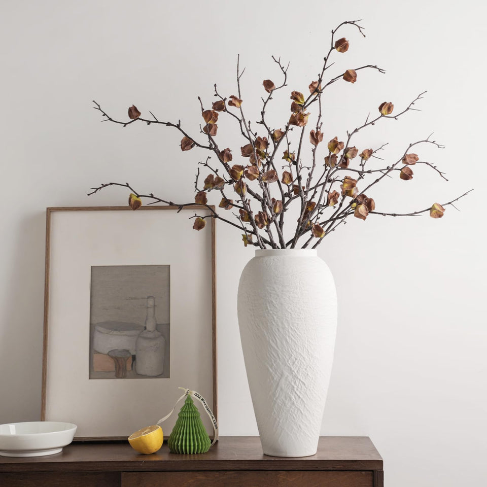 DecoVlog Vintage ceramic vase texture front view for rustic living room styling