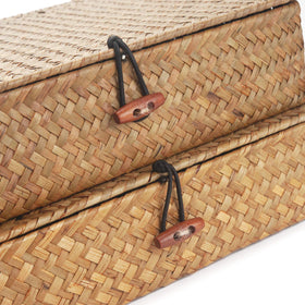 DECRAFTS seagrass basket nested inside for space saving