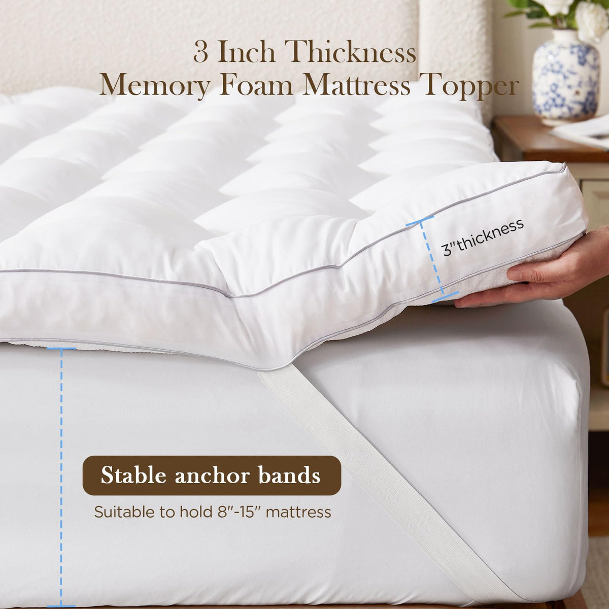 Decroom breathable fabric topper promotes airflow for cooler nights