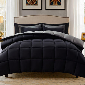 Decroom lightweight comforter set with box-stitch design for even fill.