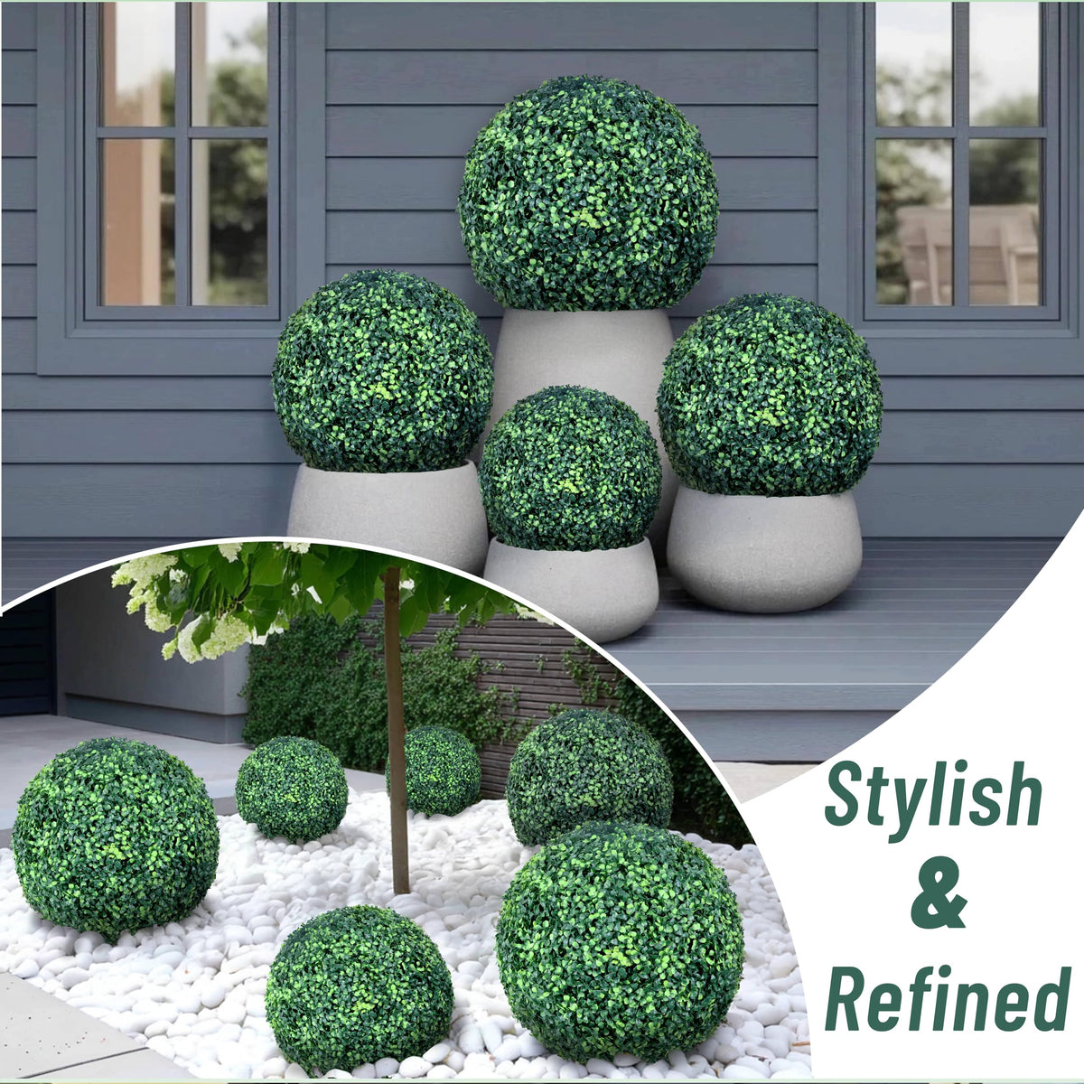 Decwin topiary ball used as wedding decor for elegant venues