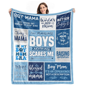 DECZHIYU boy mom blanket front pattern for cozy warmth.