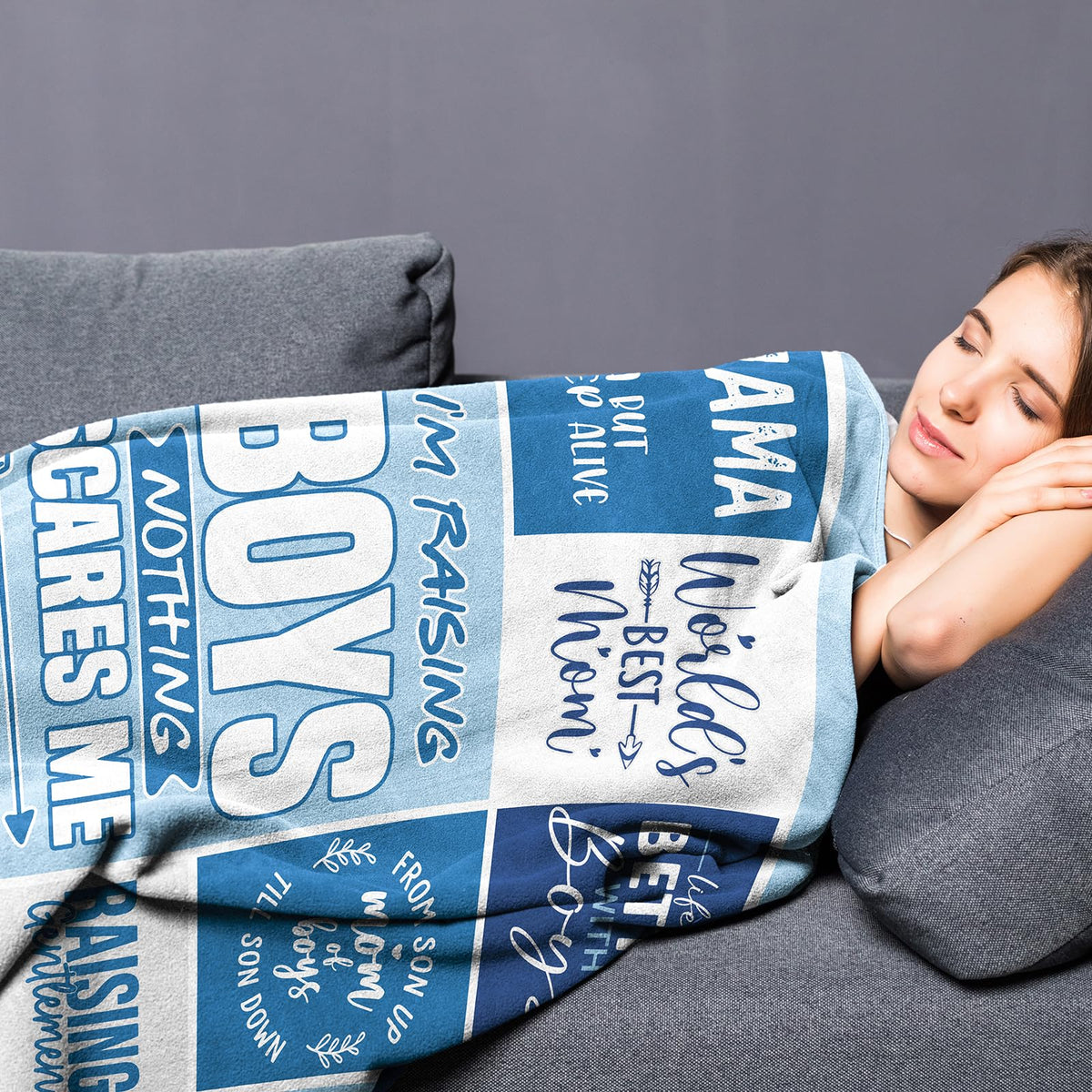 DECZHIYU boy mom blanket cozy warmth for movie nights.