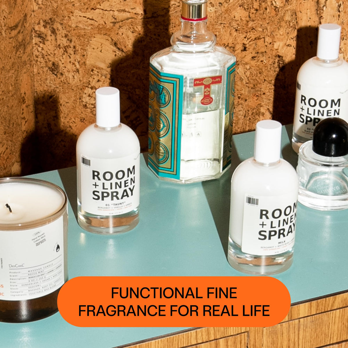 DedCool 01 Taunt bathroom-refresh pose conveys spa-like ambiance.