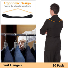 DEDU square-hook-hangers chrome hook lets you view clothes from any angle.