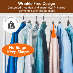 DEDU thick-plastic-coat-hangers offer durable support for daily wardrobe rotation.