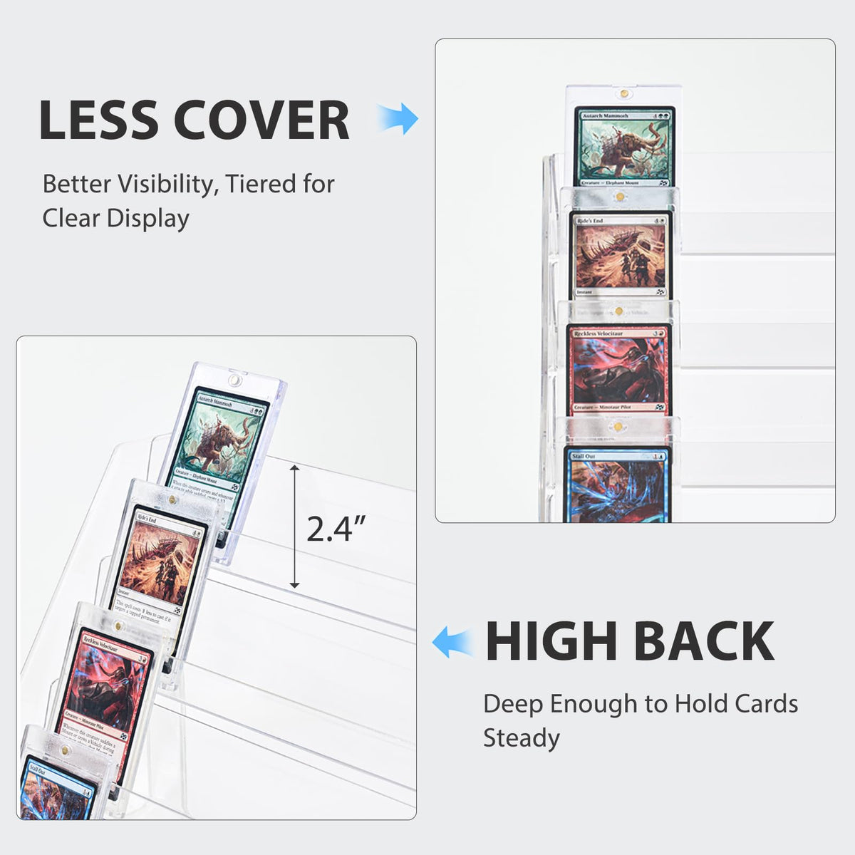 DEEIF 16-card capacity stand illustrates ample space