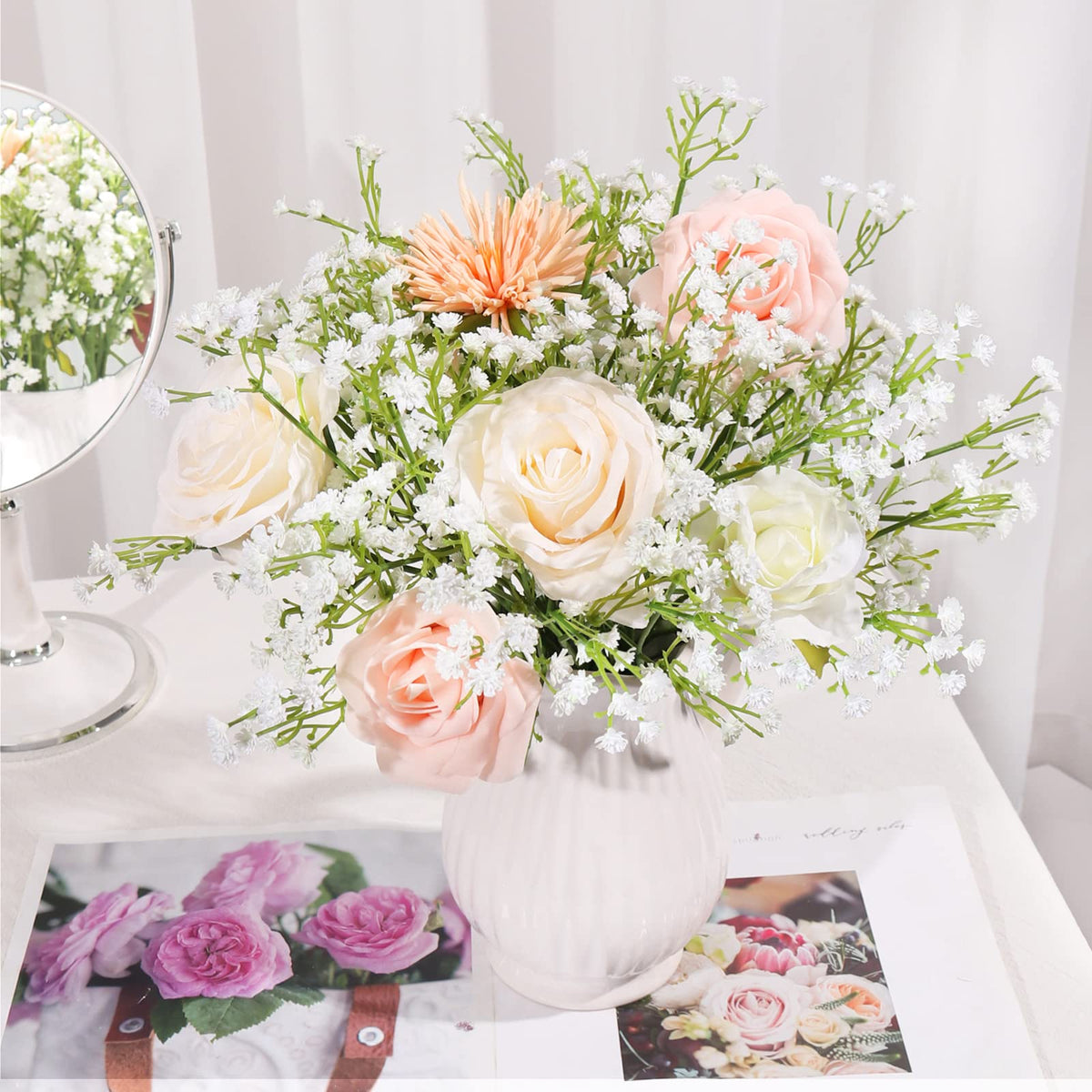 DEEMEI Babys Breath filler ideas for vintage and rustic palettes.