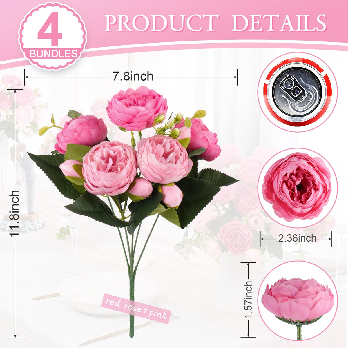 DEEMEI bright-color-artificial-flowers brighten spaces with warm, natural tones.