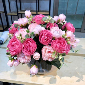 DEEMEI four-bundles-peonies perfect for wedding or party table decor.