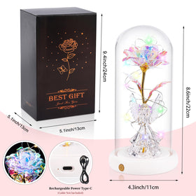 DEEMEI LED rose inside the dome creates a warm, romantic ambiance.