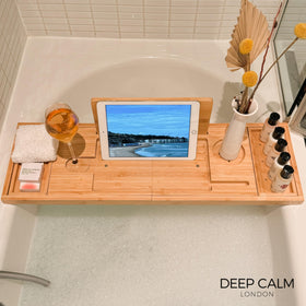 Deep Calm gift-ready bath tray for luxurious gifting on any occasion.