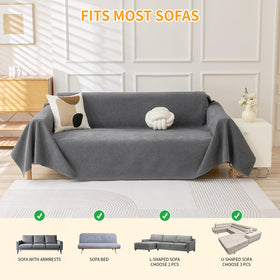 Deep Dream anti-slip couch cover back design keeps it in place.