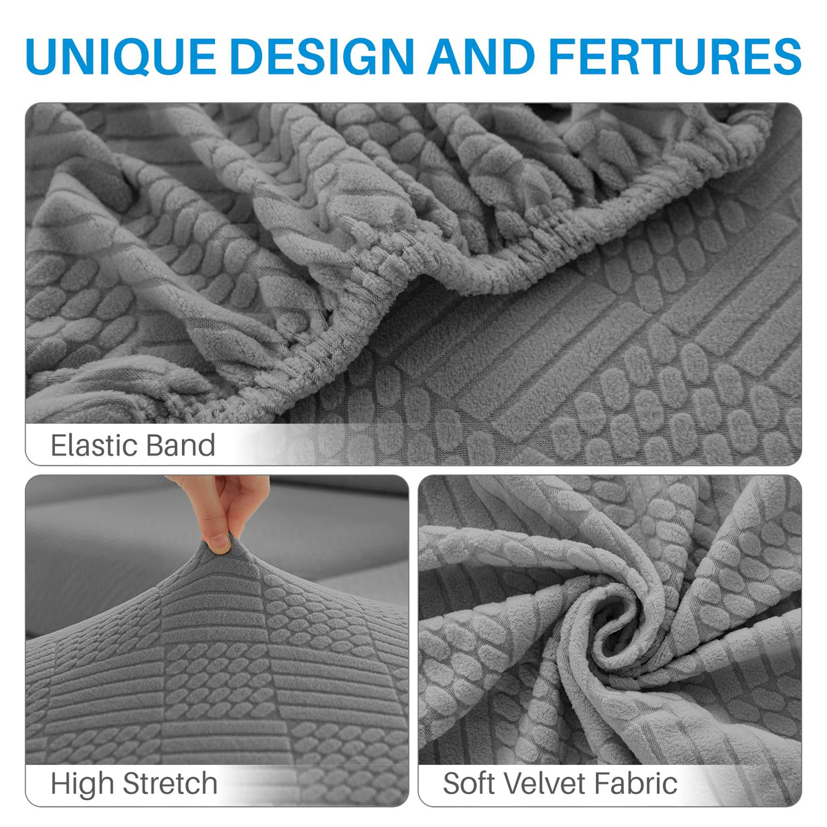 Deep Dream soft jacquard fabric close up shows comfortable stretch and durable wear