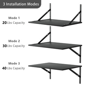 Deep Floating Wall Shelves highlight 12-inch depth suitable for books and decor in bedrooms