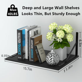 Deep Floating Wall Shelves demonstrate versatile mounting layouts for a tidy kitchen or bathroom display