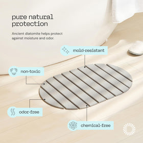 Deepstone large mat on a tiled floor demonstrates ample drying area.