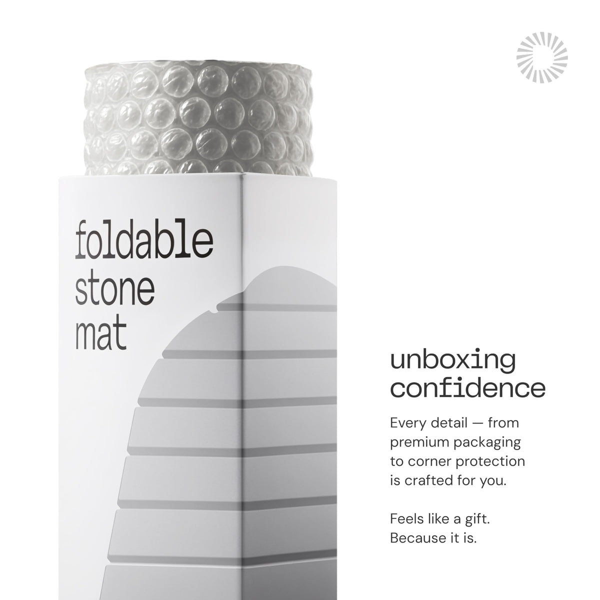 Deepstone versatile stone mat doubles as kitchen or entryway drying surface.