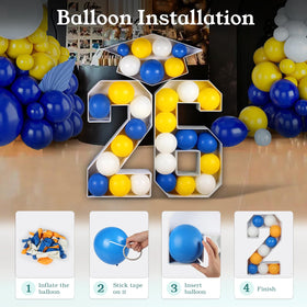 Deerher balloons for grad party add festive color and depth to photo backdrops.