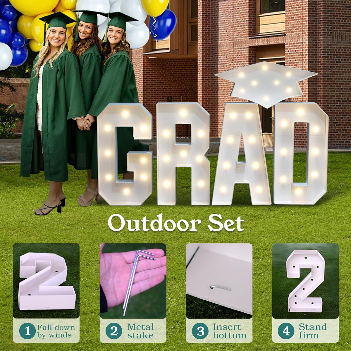 Deerher graduation cap decor adds authentic celebratory accents