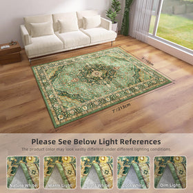 Deerly Green Rug creates cozy playroom and nursery vibes.