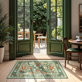 Deerly Sage Floral Pattern detail showcases watercolor petals for cottagecore vibes.