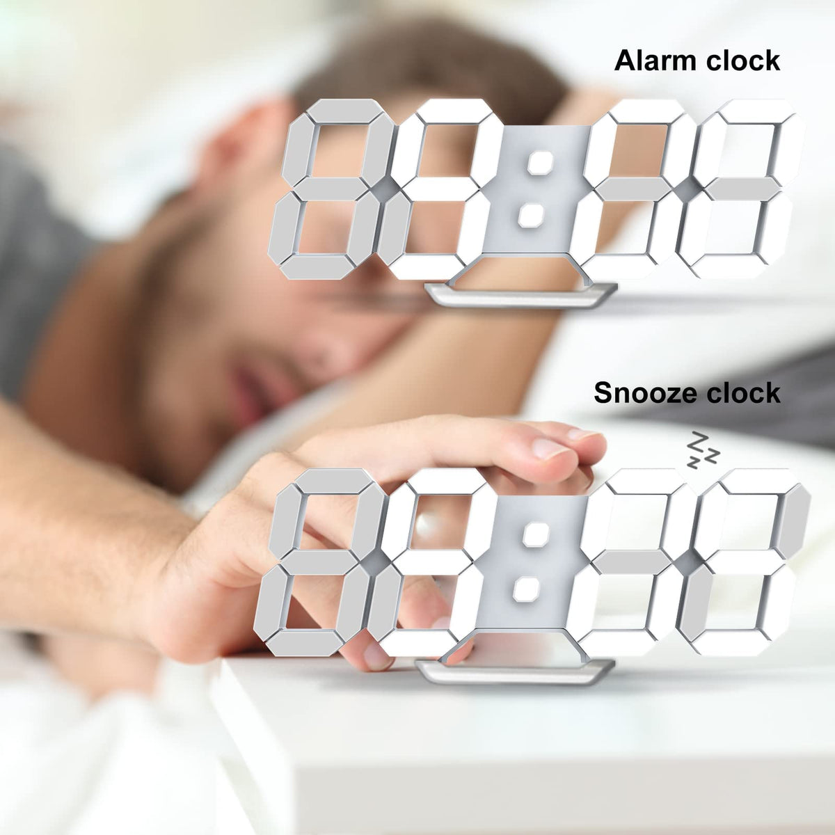 Deeyaple LED Clock remote control for easy setup.