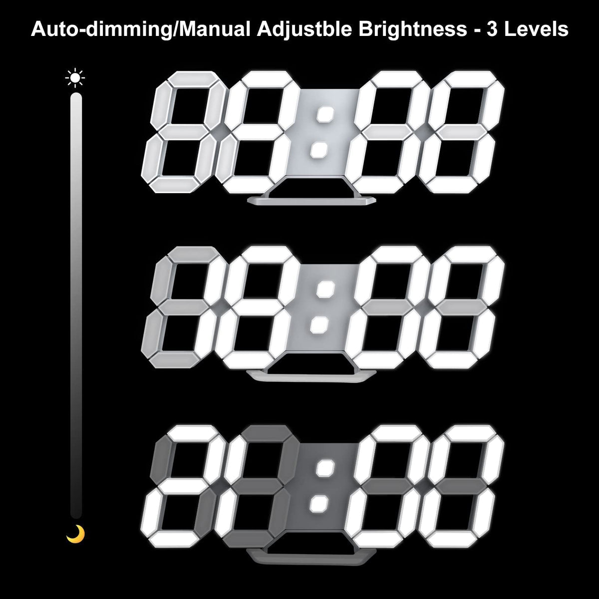 Deeyaple LED Clock temperature and date display enhances awareness.