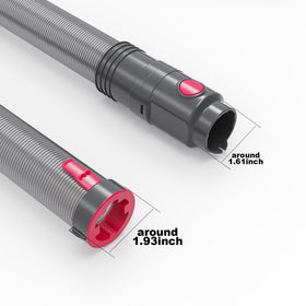 Defurry hose-assembly for Dyson DC66; strong connector and extended reach.