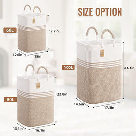 100L capacity hamper offering ample space for bedding and toys.